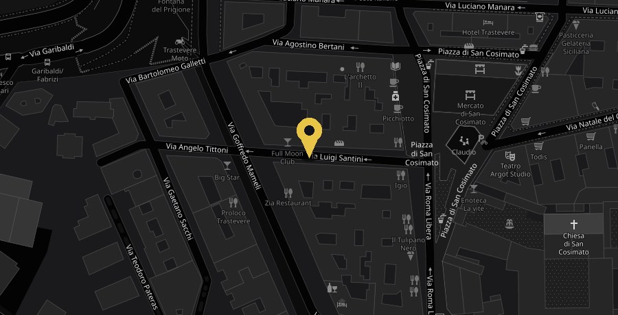 Mappa: Hinkypunk Studio in Via Luigi Santini 6, Trastevere